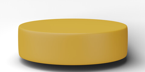 3D, cylinder podium display scene of minimal geometric platform base isolated on transparent background png file.