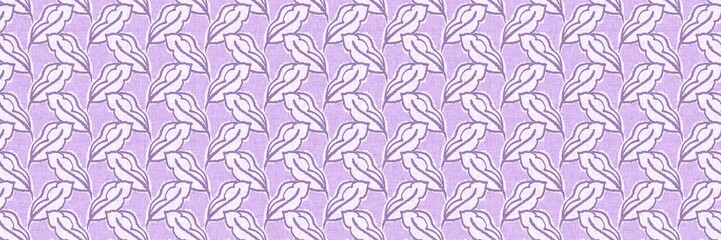 Gender neutral foliage leaf seamless raster border. Simple whimsical 2 tone pattern. Kids nursery wallpaper or scandi all over print.