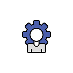 Manager icon design with white background stock illustration