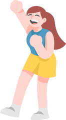 Cute Male People Happy and Cheering