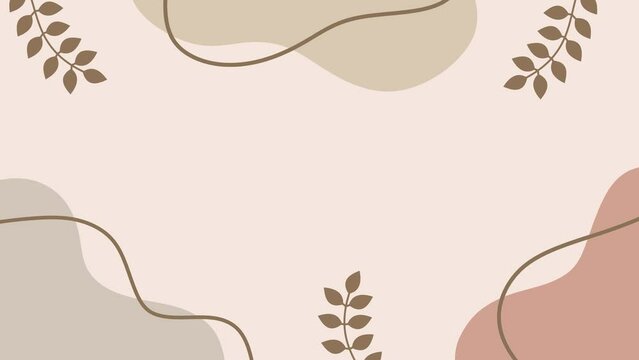 Animation Footage of Aesthetic Background Template. Simple and Minimalist Pastel Color with Motion Nature Theme.	
