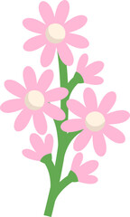 Cute Pink Flower Illustration