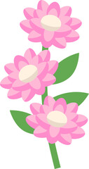 Cute Pink Flower Illustration