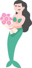 Cute Mermaid Illustration