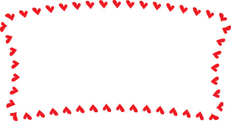 Obraz premium Red Heart frame Rectangle shape vintage frames retro badges vector love frames cute decoration background borders valentine wedding celebration romantic greeting card label frames banners