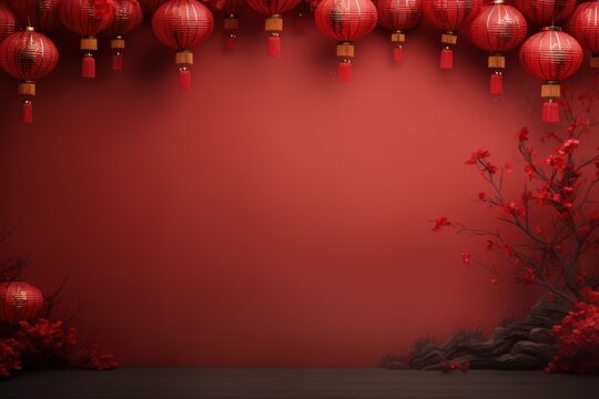Red Chinese New Year background