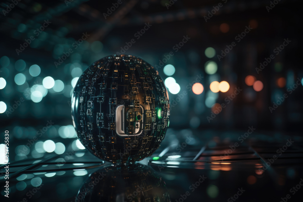 Poster digital padlock. cyber security technology network data protection technology virtual dashboard.onli