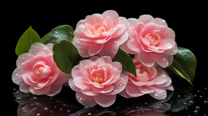 pink and white roses “Generative AI”
