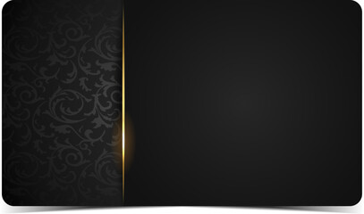 Premium VIP Card. Black and gold luxury vip business card design template.	 - obrazy, fototapety, plakaty