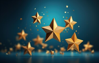 Blue background with golden stars