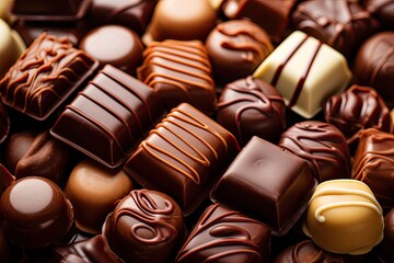 Fototapeta premium close up of chocolate candy