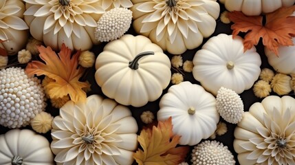 Obraz na płótnie Canvas Cozy Autumn background wiyj pumpkins