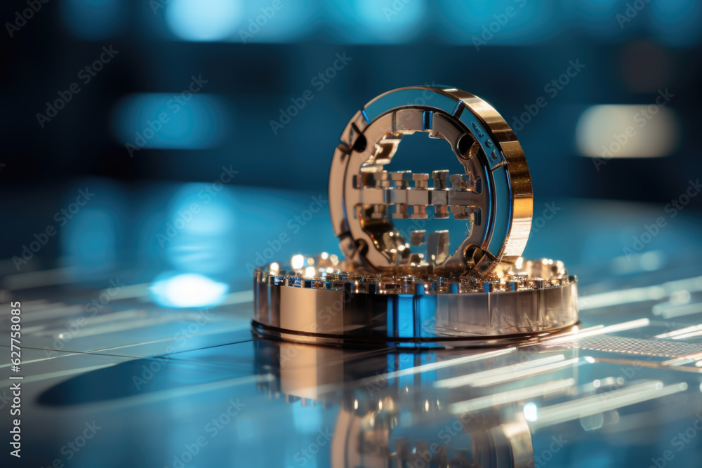 Poster digital padlock. cyber security technology network data protection technology virtual dashboard.onli