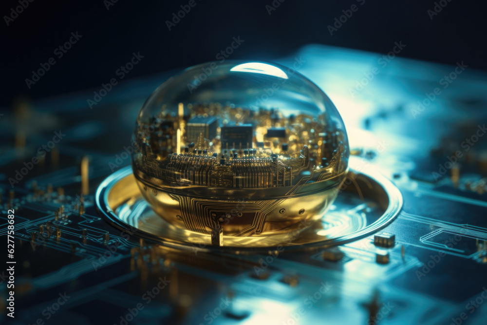Poster digital padlock. cyber security technology network data protection technology virtual dashboard.onli
