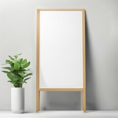 Mockup of a picture frame, advertising, decoration. A realistic presentation of a picture frame. Ai generated.