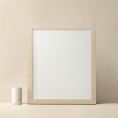 Mockup of a picture frame, advertising, decoration. A realistic presentation of a picture frame. Ai generated.