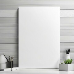 Mockup of a picture frame, advertising, decoration. A realistic presentation of a picture frame. Ai generated.