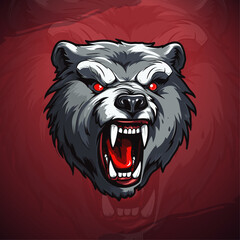 Fierce Fiend: Modern Evil Bear Mascot Logo for Sport & Esport Team, Badges, and More