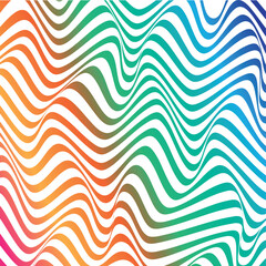 Modern liquify lines colorful rainbow  white background. Abstract liquify line background. Groovy 70s background wavy lines banner. Abstract geometric illustration