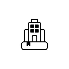 Headquaters icon design with white background stock illustration