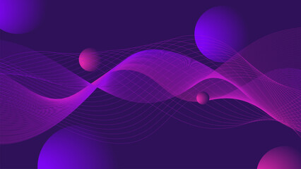 Obraz premium beautiful abstract wave technology digital network background with space concept