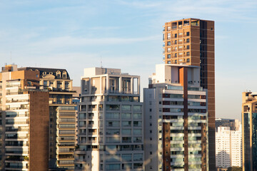Sao PAULO, BRAZIL - May 26, 2023 : high-rise buildings in the city center