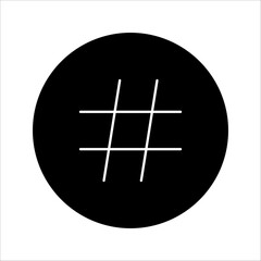 Hastag icon vector. Tag icon symbol illustration on white background