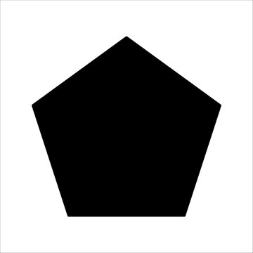 pentagon icon. Thin linear pentagon outline icon isolated on white background. Line vector pentagon sign, symbol for web and mobile