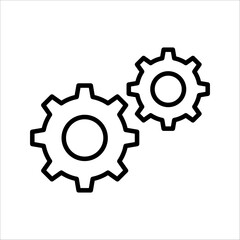Gear/settings icon on white background