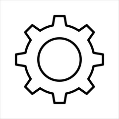 Gear/settings icon on white background