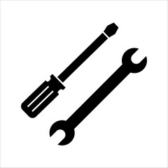 Repair icon vector, Tool icon symbol isolated, on white background, eps 10.
