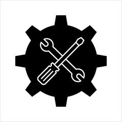 Gear/settings icon on white background