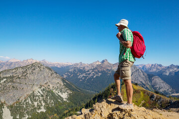 Hike in mountains