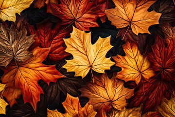 pattern autumn Leaf fall seamless background