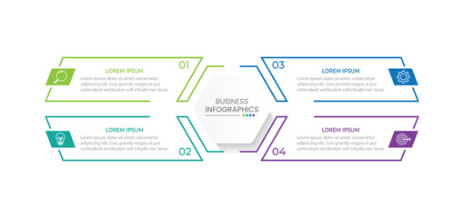 Vector infographic design template with 4 options or steps