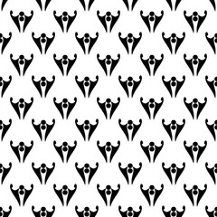 black and white seamless pattern symbol flower shape art texture decoration elements vintage icon set sign black vector illustration