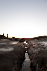 Tidepools at Sunset on La Jolla Beach California