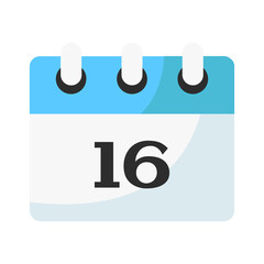 Calendar icon symbol isolated on transparent background