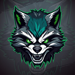 Eerie Esport All-Stars: Zombie Raccoon Mascot Logo Design for Team Identity & T-shirt Print
