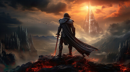 Epic character, high fantasy, heroic, mythical, powerful, enchanted, legendary, magical, majestic, mystical, brave, warrior, enchanting, sorcerer, mythical creature, fantastical, fierce, valiant