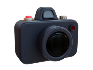 3d minimal black camera. 3d illustration.