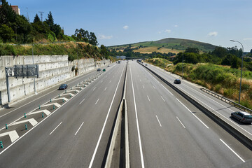 Atlantic highway, E1, AP9, in Santiago de Compostela.