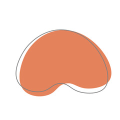 Aesthetic Blob Element with Line