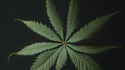 緑の大麻の葉、医療大麻、マリファナ｜green cannabis leaf, medical cannabis, marijuana, Generative AI