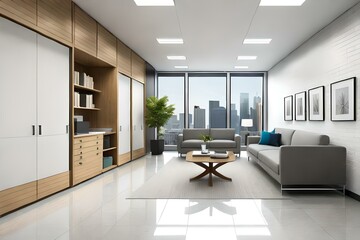 Fototapeta na wymiar modern office interior Generated Ai