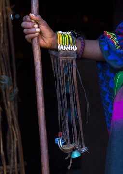 Borana Tribe Woman With A Traditional Bracelet Worn For Ceremonies, Yabelo, Ethiopia