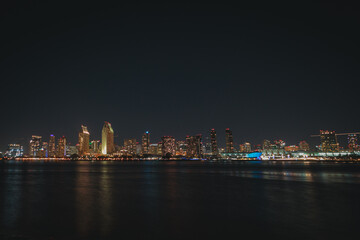 Fototapeta na wymiar San Diego Skyline at Night