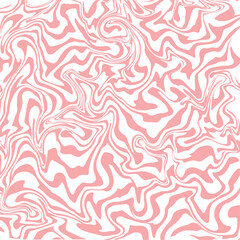 Modern liquify lines pink white background. Abstract liquify line background. Groovy 70s background wavy lines banner. Abstract swirl geometric illustration