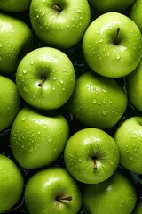 fresh green apple wallpaper photo. generative ai