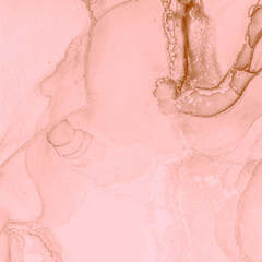 Fototapeta premium Alcoholic Ink. Abstract Shapes. Coral Ancient